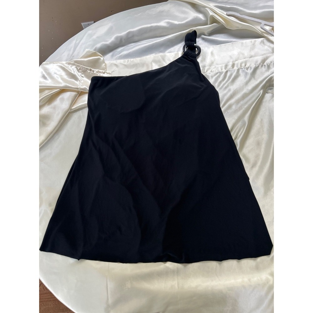 Magicsuit Amal One Shoulder One Piece Swim Dress Black Size 14 EUC Orig. $164